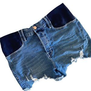 Good American Maternity Shorts Good Mama Raw Hems
